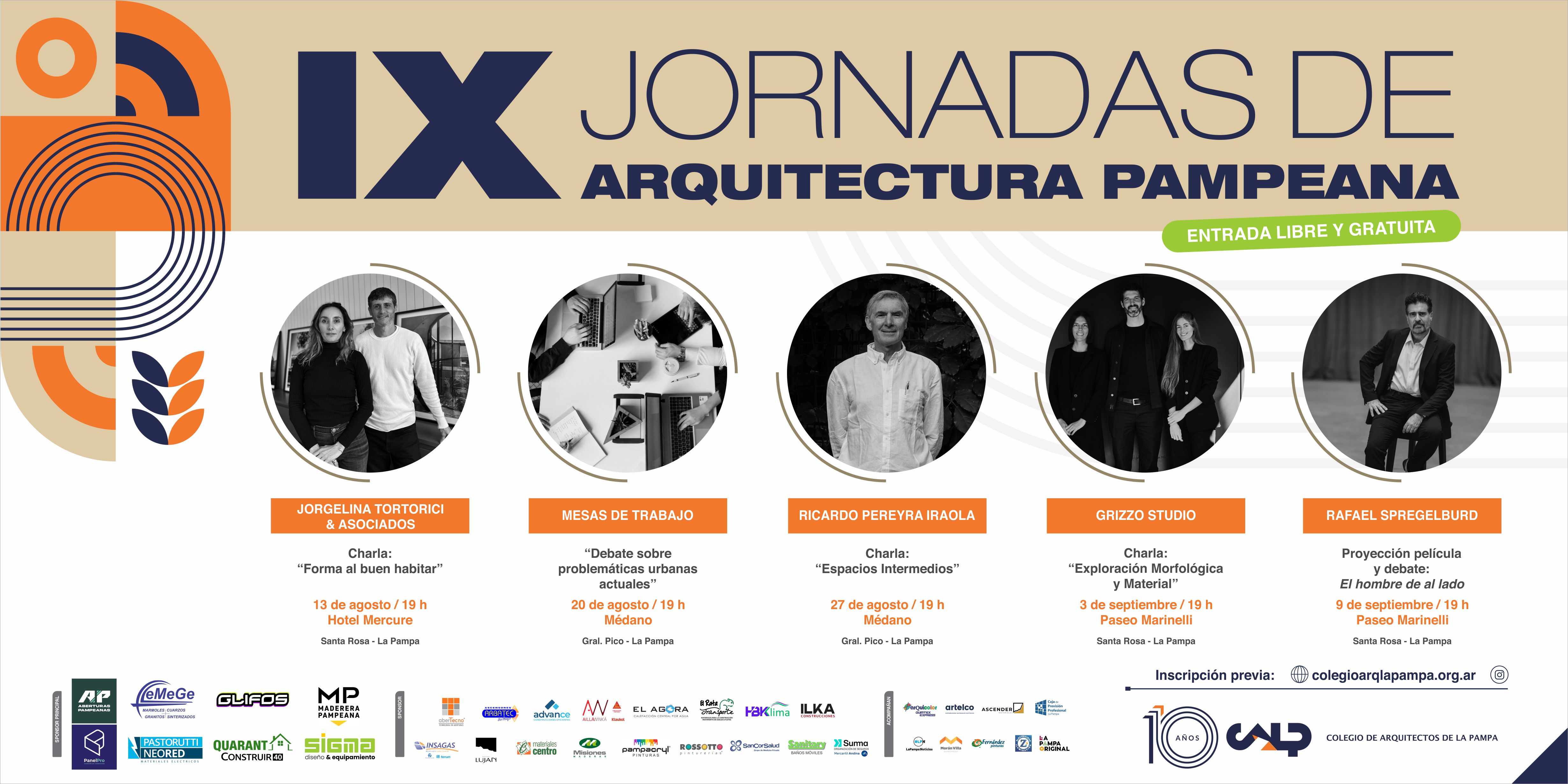 Cronograma General Jornadas de Arquitectura Pampeana 2026